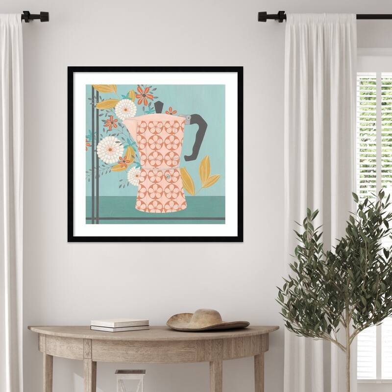Whimsical Kitchen No. 1 by June Erica Vess Wood Framed Wall Art Print