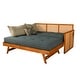 preview thumbnail 15 of 24, Somette Abaco Daybed with Pop-Up in Honey Includes Mattresses Linen Aqua