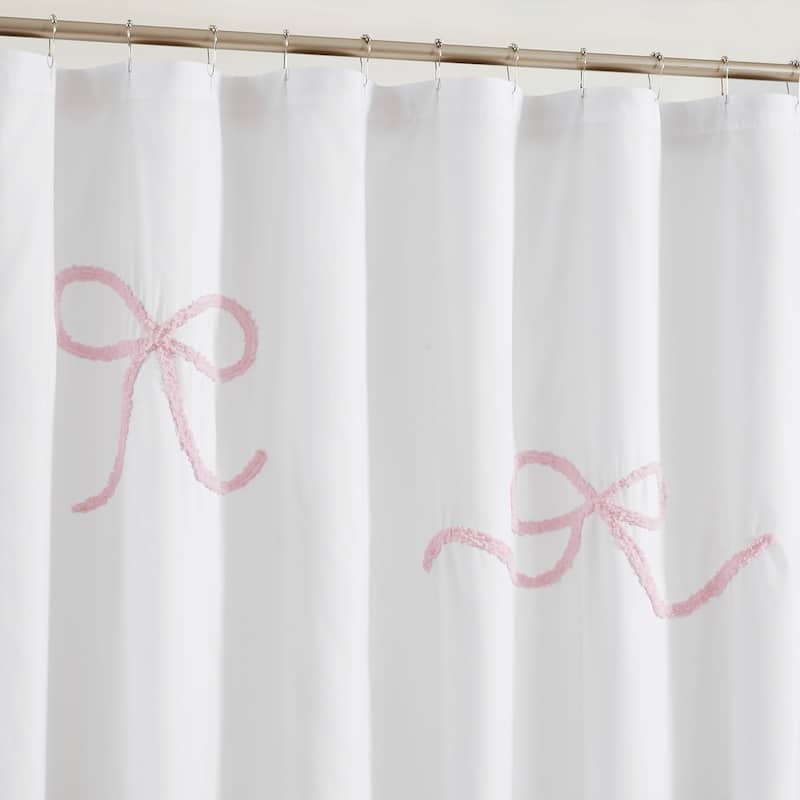 Truly Soft Textured Bow Shower Curtain