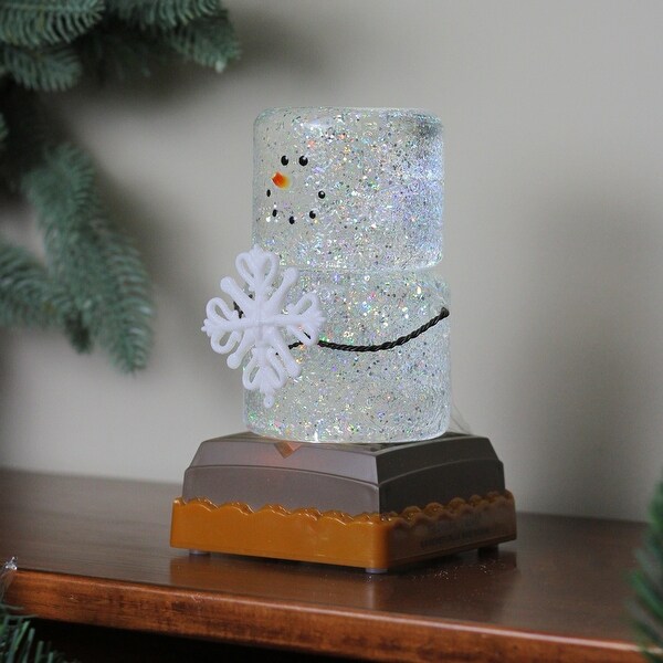 Christmas Photo Snow globe with glitter snowflakes and snow.