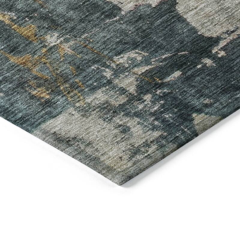 HomeRoots Abstract Transitional Rectangle Outdoor Rug