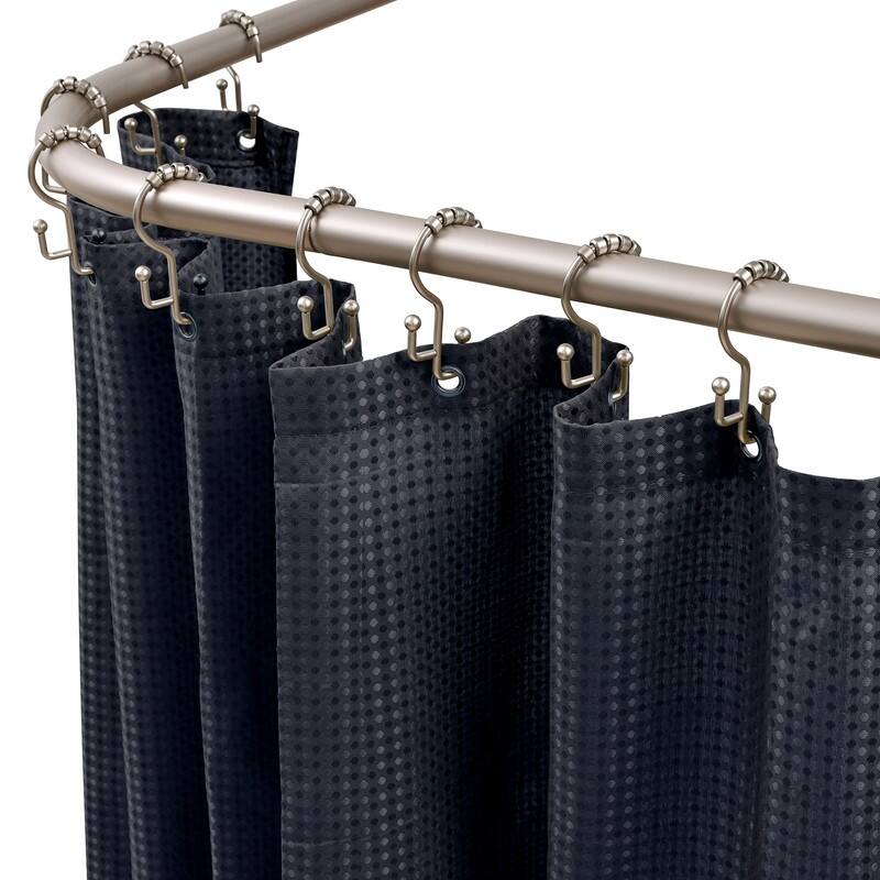Utopia Alley Rustproof Wall Mounted Aluminum L-Shaped Corner Shower Curtain Rod,68 inch Size by 28 inch