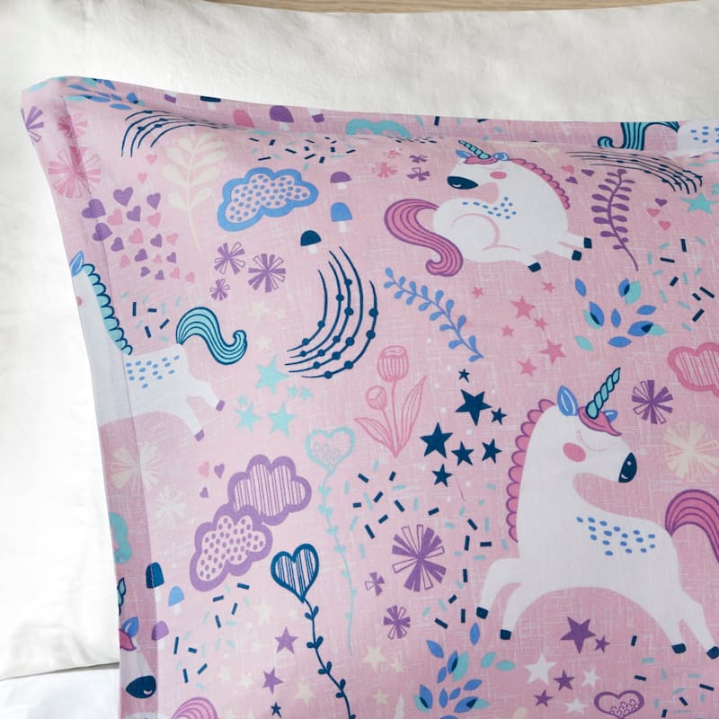 Intelligent Design Kids Ella Unicorn Cotton Comforter Set