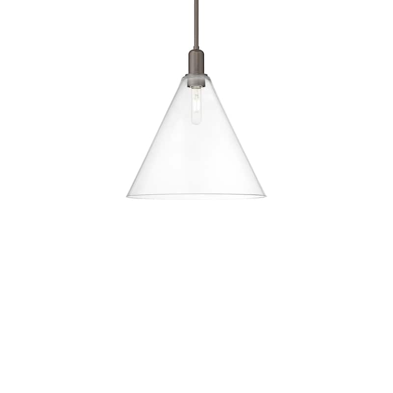 Innovations Lighting 716-1S-18-16 Berkshire Glass Pendant Berkshire - Oil Rubbed Bronze / Clear