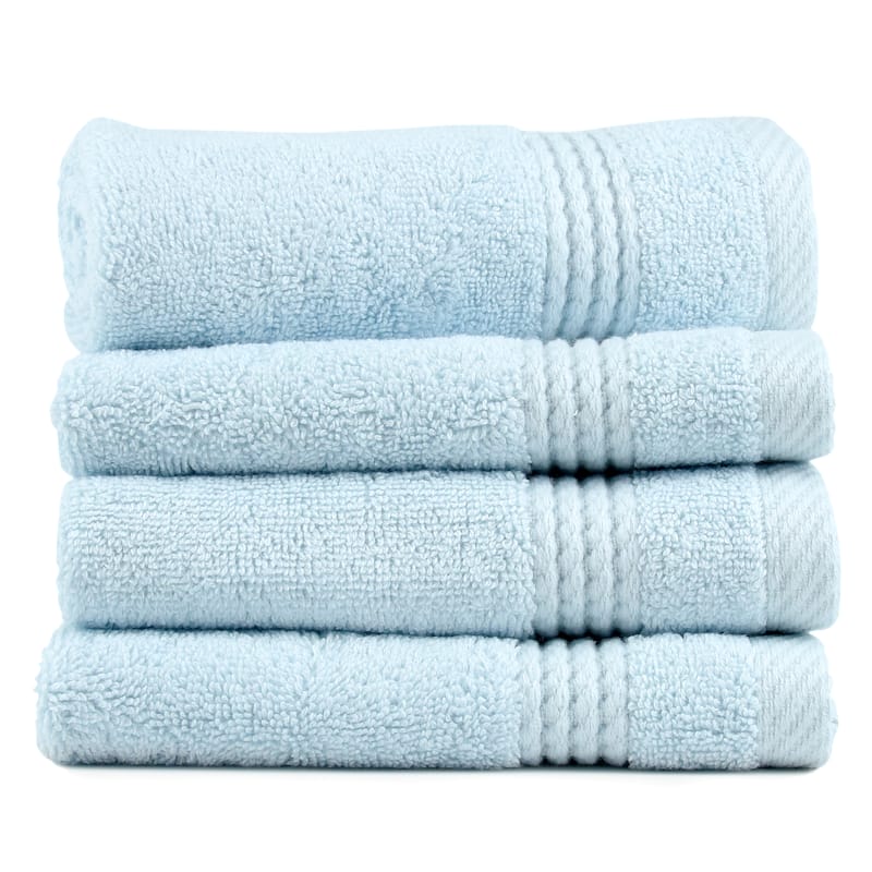 East'N Blue Lara Turkish Cotton Washcloth (Pack of 4) - Ice Blue