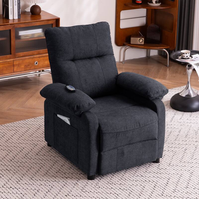 160° Recliner Chair for Elderly Seniors-Power Reclining Chair with 8-Point Massage & Heating, Soft Chenille Fabric