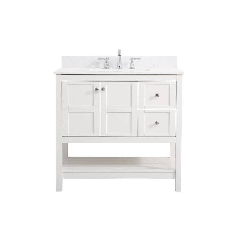 Elegant Lighting VF16436 Theo 36" Free Standing Single Basin Vanity