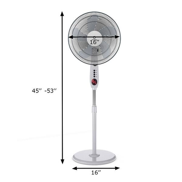 Shop Costway 15 Pedestal Fan Stand 5 Blades 3 Speed 3 Mode
