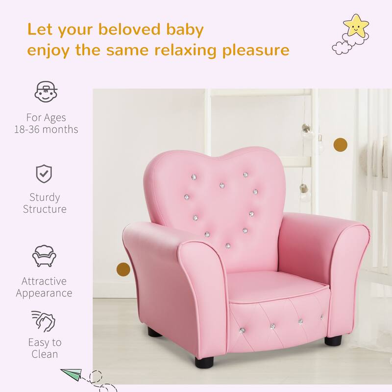 Taylor & Olive Estella Pink Upholstered Kids Chair