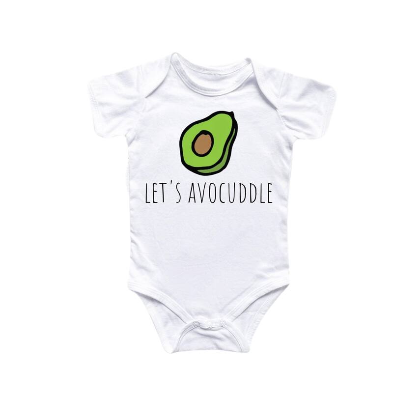 Avocado Cuddle - Baby Boy Girl Clothes Infant Bodysuit Funny Cute Newborn - Blue - 0-3M