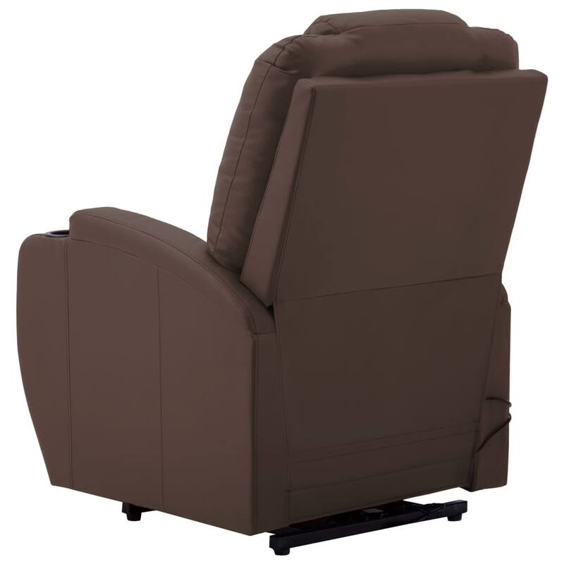 vidaXL Stand up Massage Chair Brown Faux Leather - 29.9" x 34.4" x 42.1"