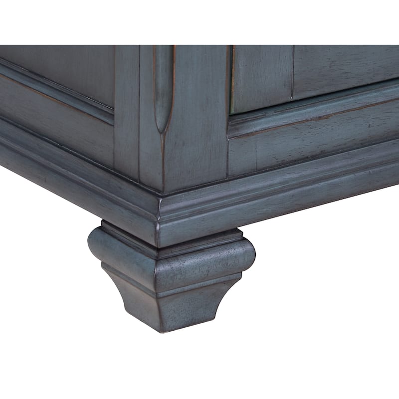 Bridgevine Home Americana Server, No Assembly Required, Corduroy Blue Finish