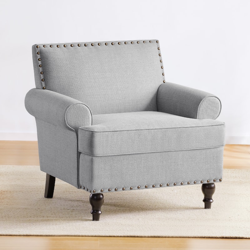 Huimo Modern Nailhead Accent Chair Arm Chairs Set of 2