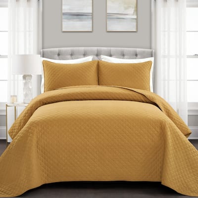 Copper Grove Balm Diamond Oversized Cotton 3-piece Quilt Set