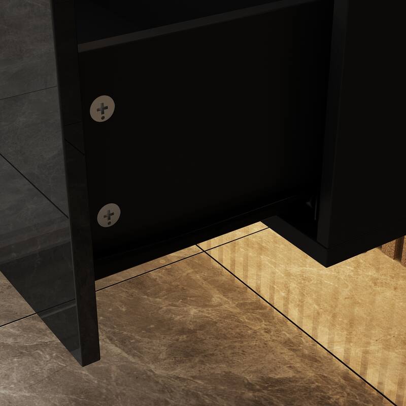 Large Floating TV Stand Wood Entertainment Cabinet for Home and Office - 110.2INCH