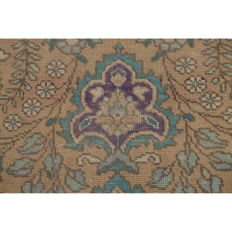 Tabriz Persian Vintage Area Rug Handmade Bedroom Wool Carpet - 6'6"x 9'8"