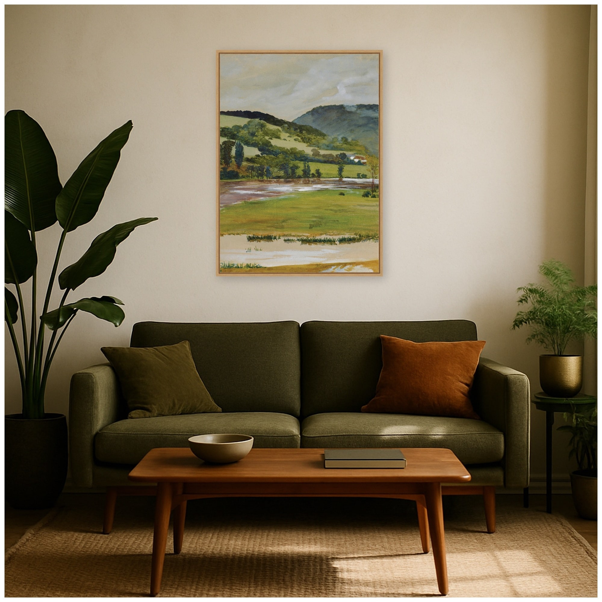 Kate and Laurel Spring landscape Rozdol Jacek Malczewski by Nostalgia Prints Framed Canvas Wall Art Print