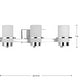 preview thumbnail 13 of 11, Reiss Collection Three-Light Modern Farmhouse Polished Chrome Vanity Light - 22.75 in x 5.75 in x 7 in