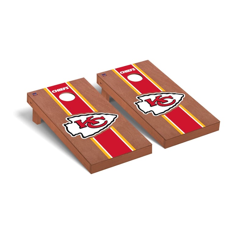 Kansas City Chiefs NFL Football Rosewood Cornhole Board Set 2