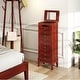 preview thumbnail 4 of 8, Costway Wood Jewelry Cabinet Armoire Storage Box Chest Stand Organizer - 10.5'' X16'' X40''
