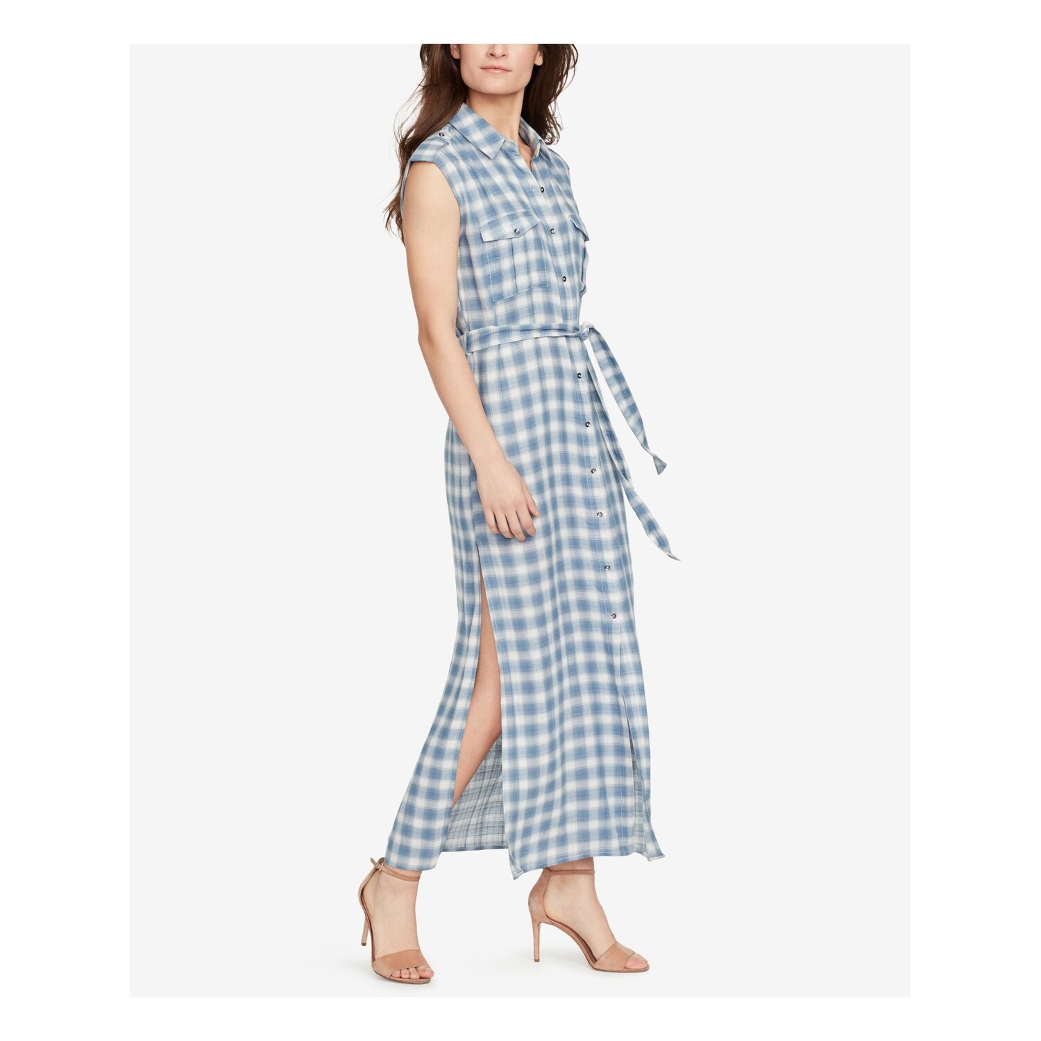 sleeveless maxi shirt dress