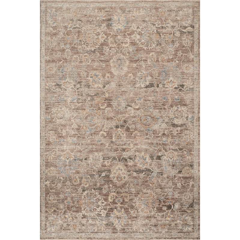 Nuloom Cynedra Traditional Vintage Floral Area Rug - 9' x 11' 10" - Brown - Rectangle