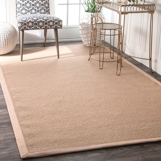 Nuloom Handmade Alexa Cotton-bordered Jute Rug
