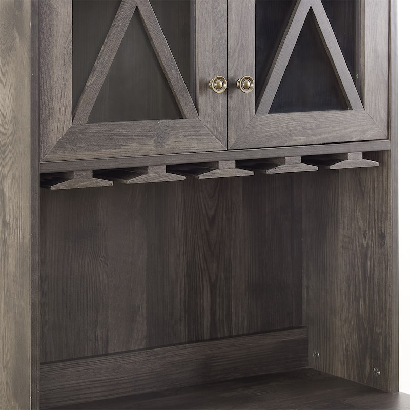 Dining Room Kitchen Cabinet with Wine Rack