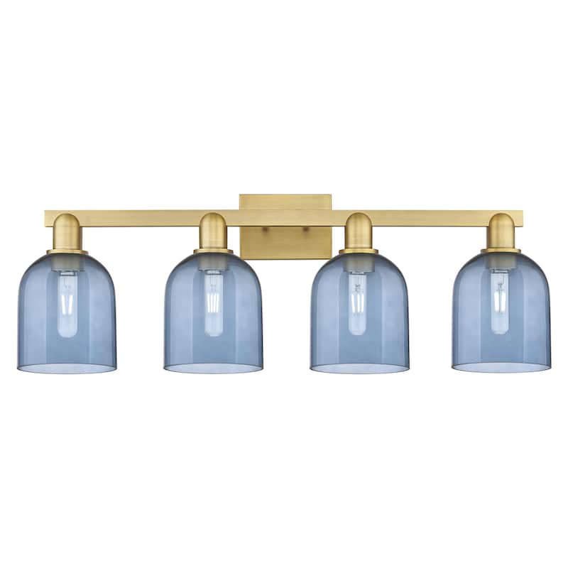 Innovations Lighting 716-4W-12-33 Bella Vanity Bella 4 Light 33" Wide - Brushed Brass / Blue