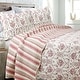 preview thumbnail 3 of 18, Gracewood Hollow Mekuli French Medallion 3-piece Quilt Bedding Set Red - Queen