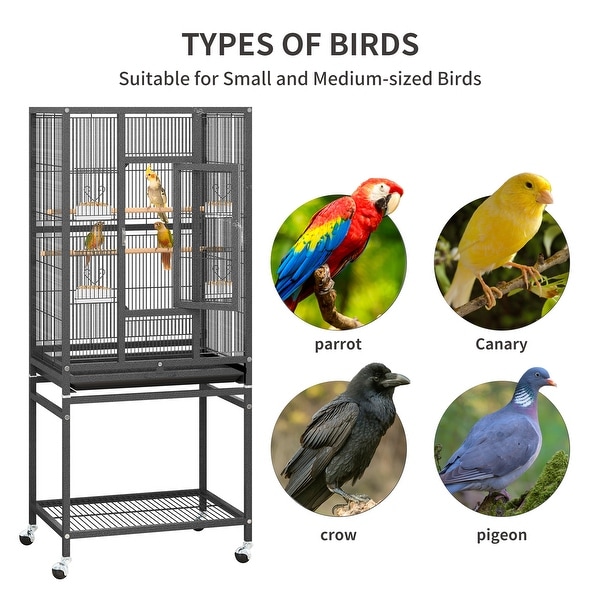 53 inches Bird Cage Parakeet Cage for Parrot Cockatiel Flight