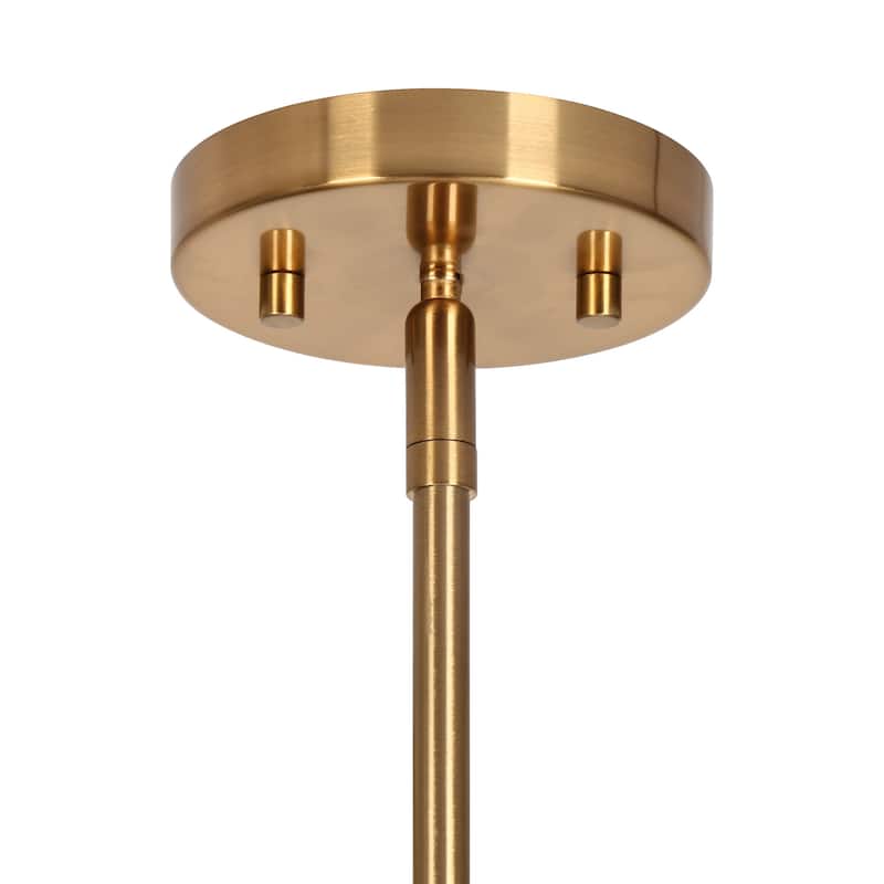 Modern Farmhouse 1-Light Black Gold Pendant Light Kitchen Island Lights - D 14'' x H 8''