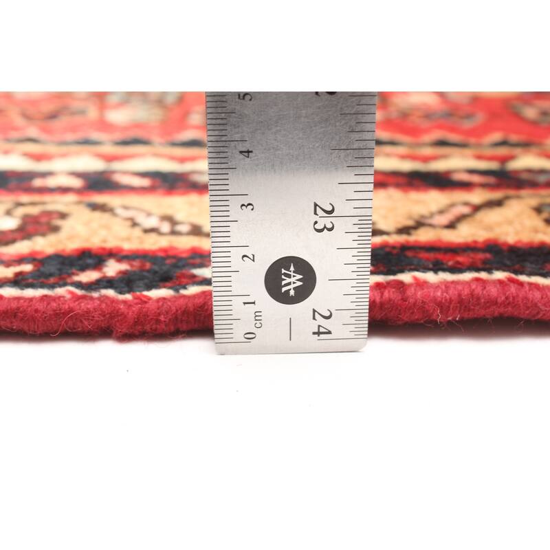 ECARPETGALLERY Hand-knotted Andelz Red Wool Rug - 2'7 x 10'10