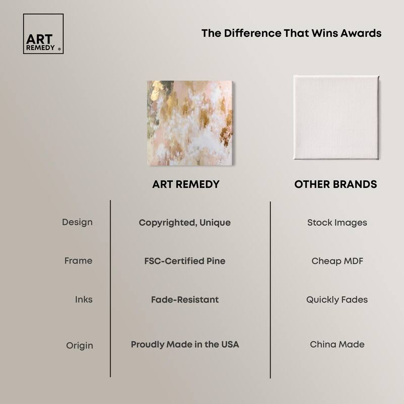 Golden Glimmer Gesture III Canvas by Art Remedy, Gallery Wrapped