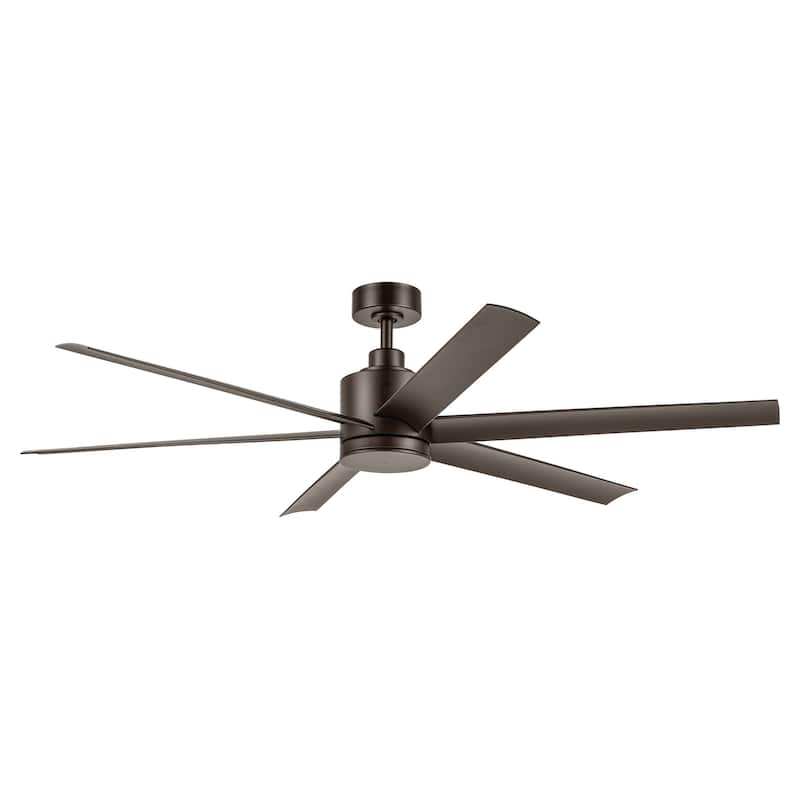 Kichler Lighting Loa 65 Inch Ceiling Fan with Satin Etch Glass in Satin Natural Bronze with Satin Natural Bronze Blades