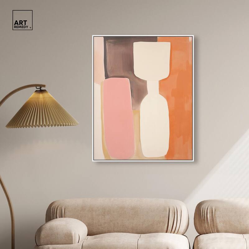 Peach Echoes I Canvas by Art Remedy