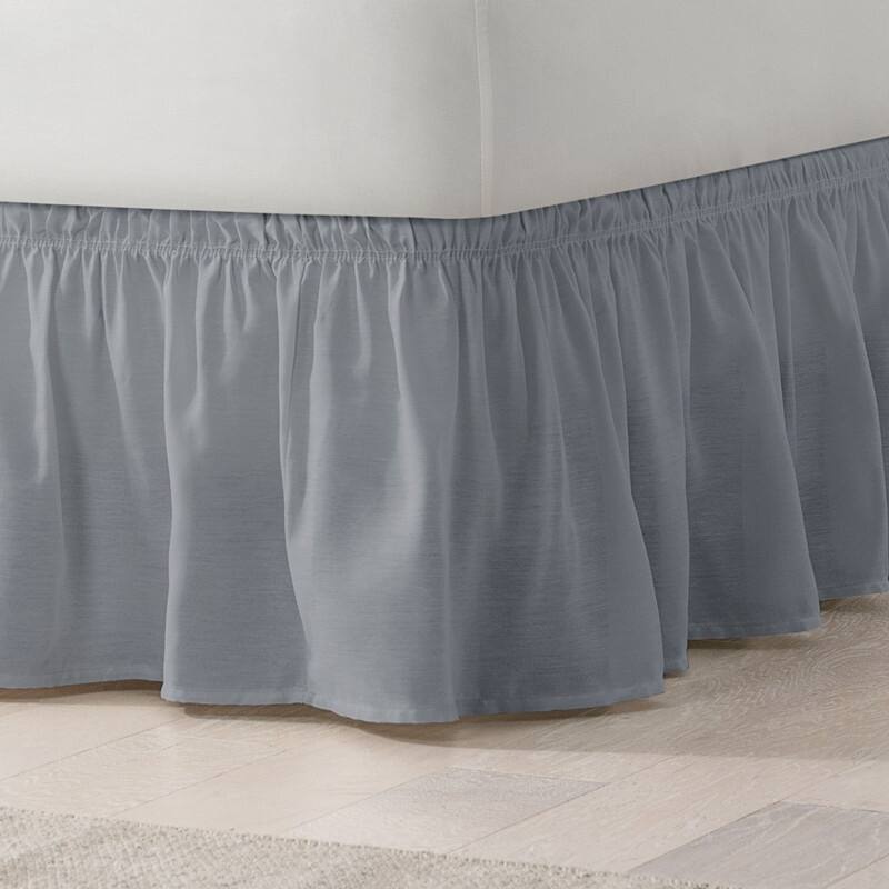 EasyFit Wrap Around Solid Ruffled Bed Skirt