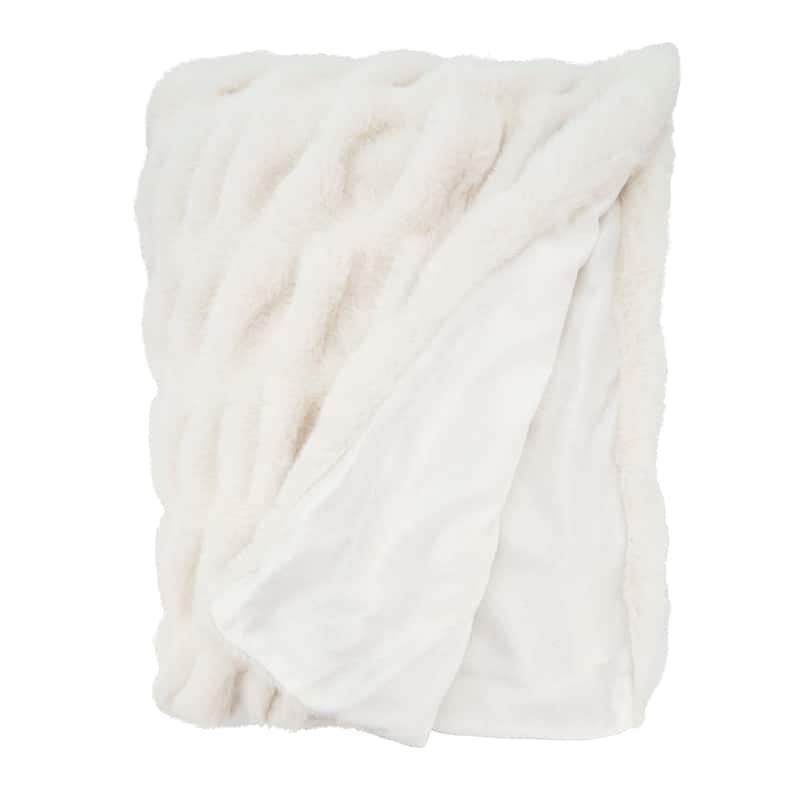 Cuddle Corner Faux Rabbit Fur Throw