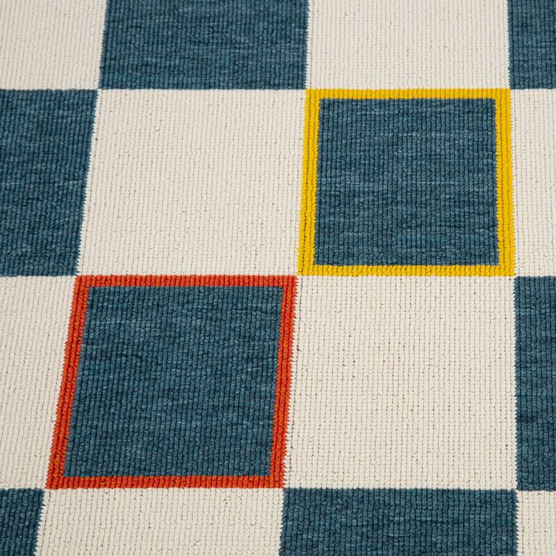 Sevita Checkered Bohemian Polypropylene Area Rug