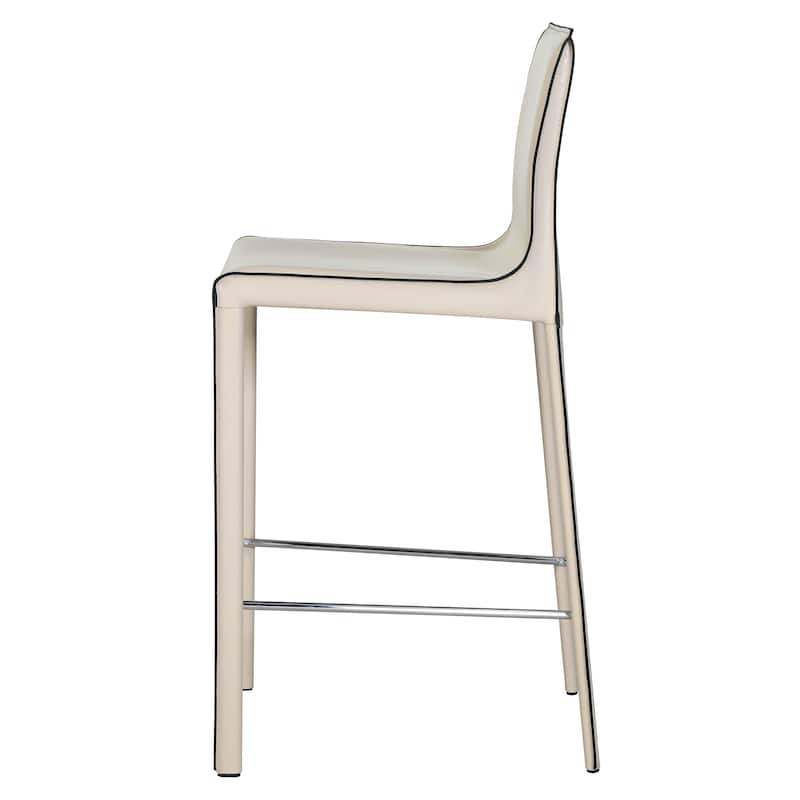 NPD Furniture Gervin Recycled Leather Counter Stool (Set of 2)