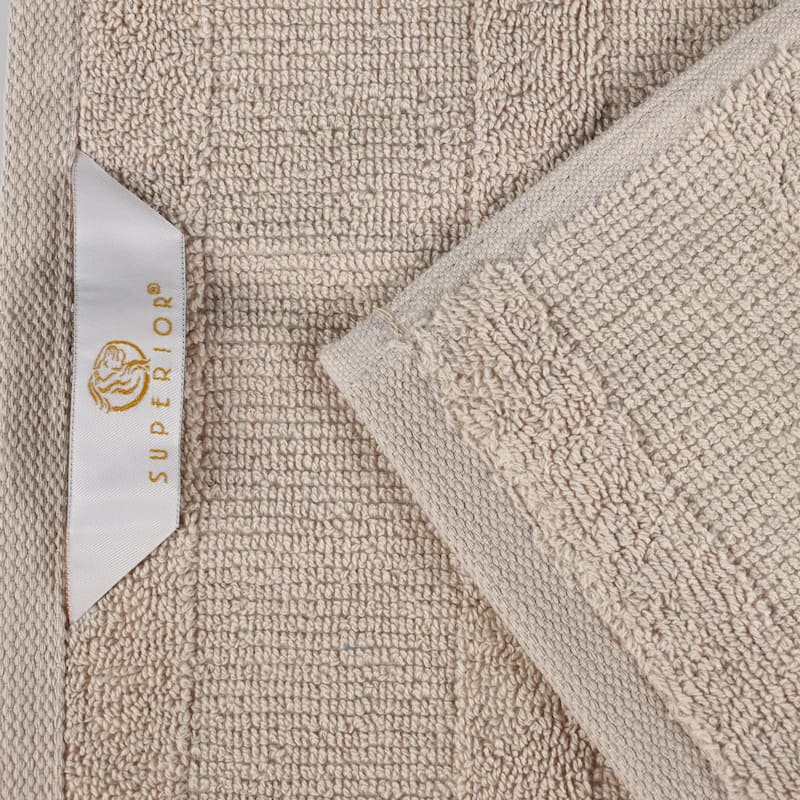Quick-Dry Ribbed 3-Piece Cotton Towel Set by Superior