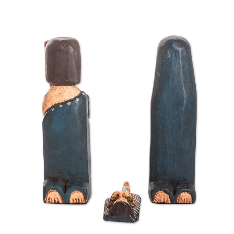 Novica Handmade A Holy Family Wood Statuettes (Set Of 3)
