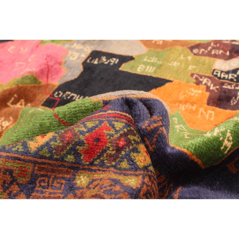 ECARPETGALLERY Hand-knotted Teimani Dark Navy Wool Rug - 3'7 x 6'8