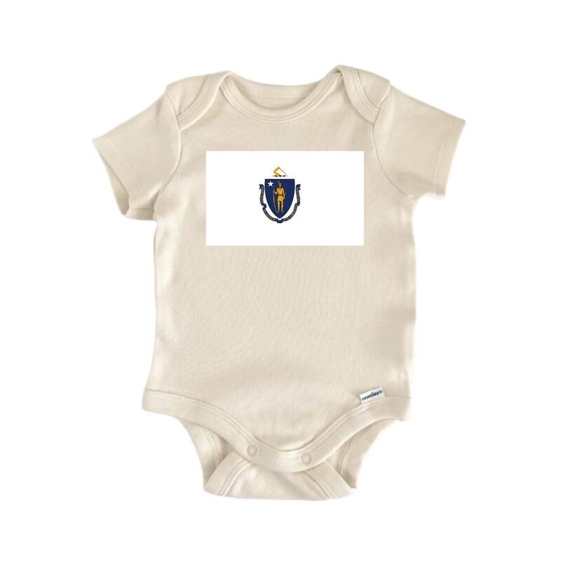 Massachusetts - Baby Boy Girl Clothes Infant Bodysuit Funny Cute - Natural - Newborn