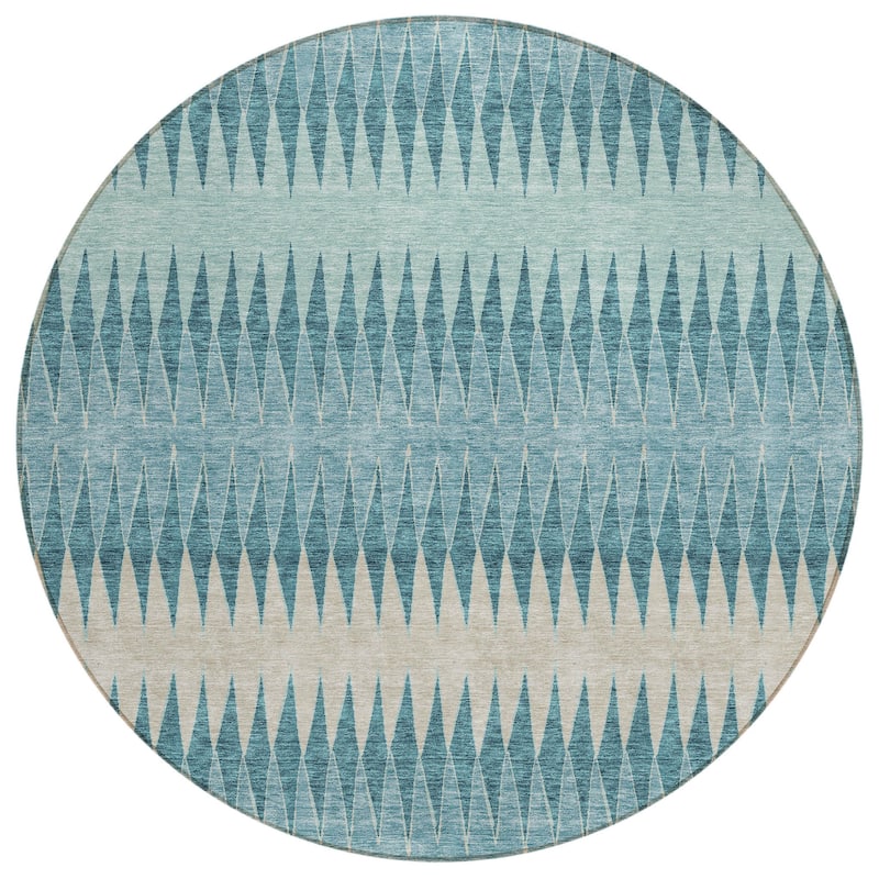 HomeRoots Striped Transitional Rectangle Outdoor Rug