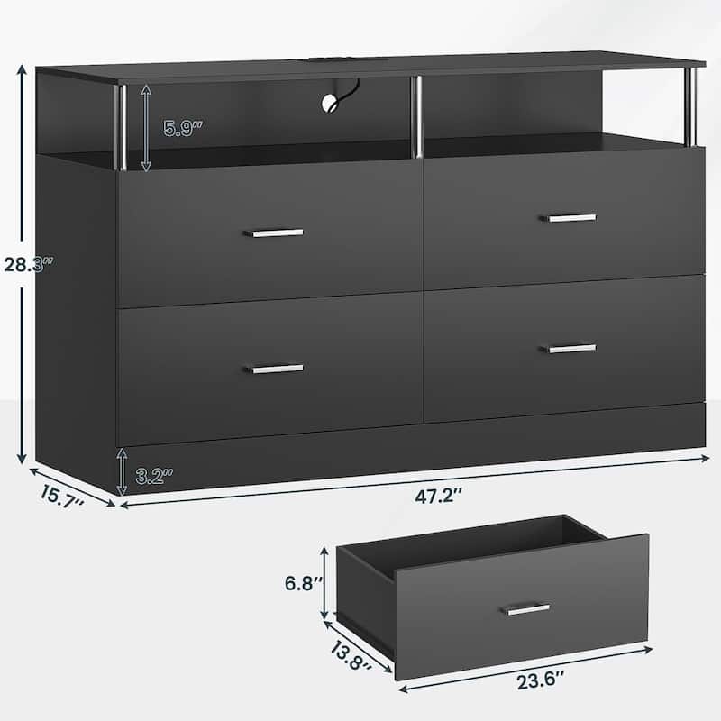 Dresser Bedroom Drawers Dressers Chests of Drawers Charging Station