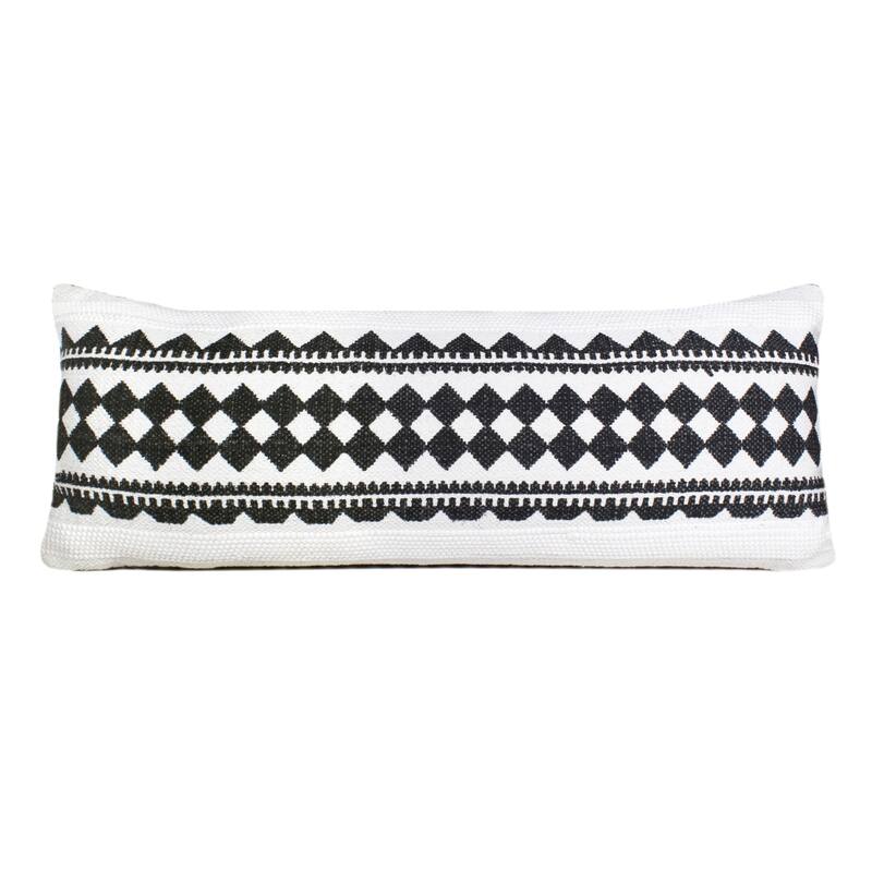 Sevita Modern Mosaic Geometric Stripe Throw Pillow