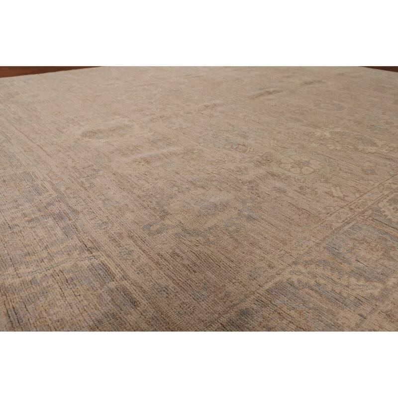 Earth Tone Vegetable Dye Oushak Area Rug Handmade Wool Carpet - 8'3" x 10'2"