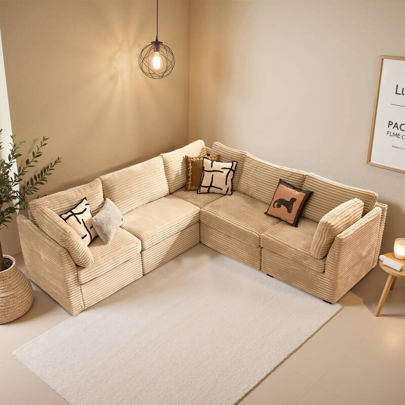 OVIOS Lazy Living L-Shaped Sofa