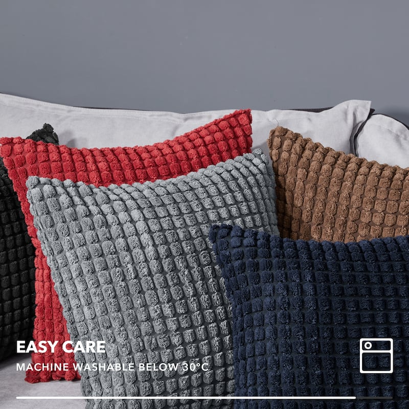 Deconovo Corduroy Throw Pillow Covers 2 PCS(Cover only)